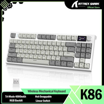 ATTACK SHARK K86 - Teclado Wireless Mecânico